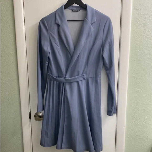 SHEIN | Dresses | Shein Beauxbatons Inspired Blue Fit And Flare Long Sleeve  Dress | Poshmark